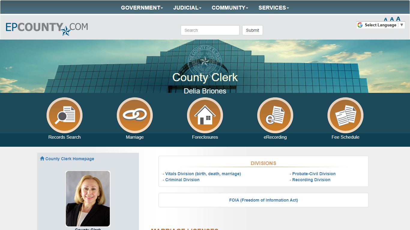 County of El Paso Texas - County Clerk